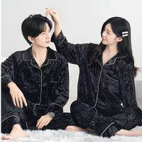 亲亲品奢2024金钻绒睡衣厚款情侣家居服秋冬显瘦男女套装