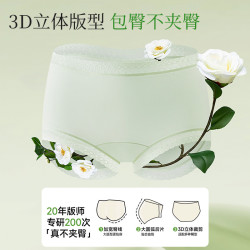 “莱赛尔桑蚕丝内裤”100A抗菌加长裆女士内裤X9031A