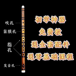 特价  竹笛 笛子专卖零基础送笛膜笛膜胶80节零基础视频课程