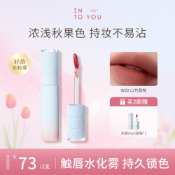 INTO YOU INTOYOU水雾唇釉学生豆沙色不易沾杯显白雾面粉彩风