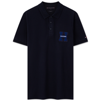 TOMMY HILFIGER 珠地网眼绒面字母 男士POLO衫