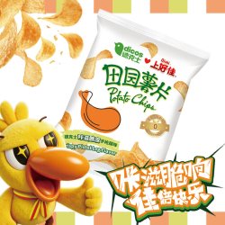 上好佳 德克士联名田园薯片咔滋脆皮手枪腿味128g休闲零食追剧小吃