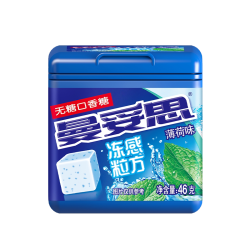 曼妥思 冻感粒方无糖口香糖多口味凉感薄荷水果糖清新口气