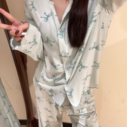2025新款ins可爱卡通睡衣女春秋套装长袖显瘦家居服