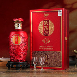 瀏陽河 酒龙瓷60整箱6瓶装纯粮浓香型白酒纯粮白酒52度
