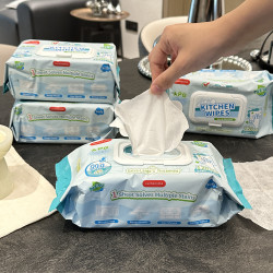 UYIKU UU家用厨房湿巾120抽物以可大包装一次性去油抽油烟机专用湿巾