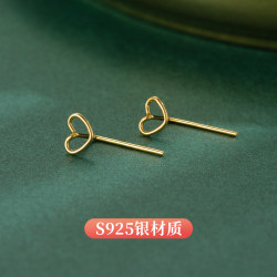 金美澳 925银耳饰 爱心耳钩耳钉睡觉免摘2026年火爆款精致小巧实用小饰品