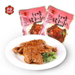 苏食 红烧猪大排145g加热即食新鲜带骨猪排卤味大排拌饭拌面