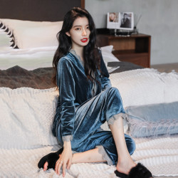 高级感必备·轻奢金丝绒睡衣家居服可外穿套装