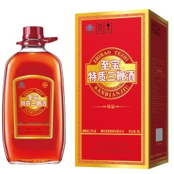 至宝 特质三鞭酒5L珍品35度5升大桶玻璃装滋补保健酒+3小酒