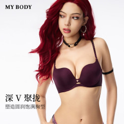 MY BODY mybody26年秋冬新品商场同款内衣女无钢圈光面印花无痕舒适文胸 豹纹咖 70A