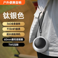 艾勒丝汀 户外便携式蓝牙音响 钛银色
