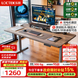 乐歌 ES2pro 电动升降桌 1.2m 灰胡桃木色 电脑桌