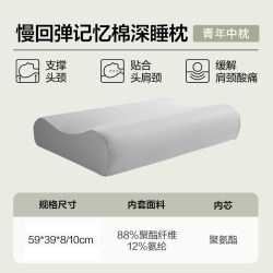 网易严选 记忆棉枕头护颈椎助睡眠单人男女学生宿舍颈椎枕专用枕芯