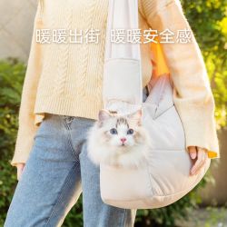 嬉皮狗 宠物猫咪狗狗绗棉简约外出包大空间不易挣脱布偶猫英短包用品1440