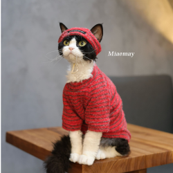 抓绒自发热保暖宠物猫咪德文无毛猫阿比暹罗猫舒适衣服秋冬新款