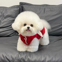 others 狗狗衣服秋冬新款加绒加厚马甲保暖外套宠物比熊泰迪猫咪新年礼服
