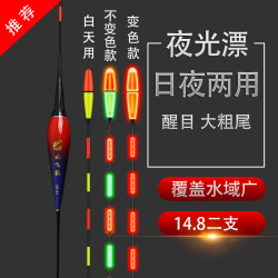 高清大头粗尾夜光浮漂夜钓电子鱼漂醒目加粗尾日夜两用野钓鲫鲤鱼
