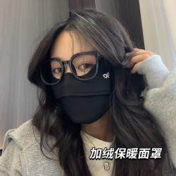 秋冬季加绒透气贴服立挺防寒面罩女韩版百搭骑行防风保暖挂耳口罩