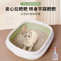 图形 猫咪用品超大号防溅猫沙盆猫猫咪厕所半封闭式猫砂盆小猫咪用品