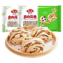 安井 新品多肉花卷早餐半成品速食花卷馒头肉卷加热即食480g/包