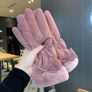 手套冬季女士保暖加厚绒触屏防水防风寒户外骑行摩托车滑雪手套女