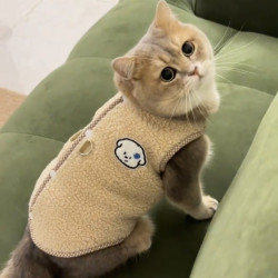 阿莫尔 猫猫衣服秋冬可牵引防掉毛加绒保暖金渐层布偶猫蓝猫英短可爱绒衣