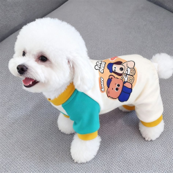 阿莫尔 宠物四脚衣小中狗狗衣服猫咪衣服用品秋冬卫衣抓绒棉质泰迪法斗