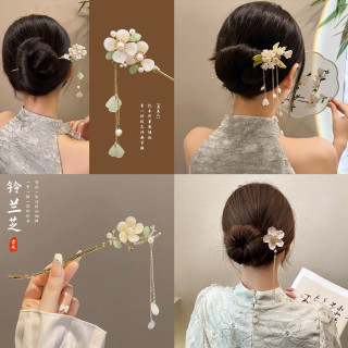 古风气质花朵发簪流苏簪子旗袍盘头汉服发钗百搭超美百搭