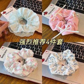 清花漫野 小清新大肠发圈 韩系小碎花chic高级手作发绳气质头绳