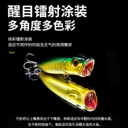 刀客 水面系微物小波爬路亚饵波爬路亚饵水面波爬假饵翘嘴黑鱼鲈鱼远投