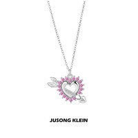 Jusong klein 钛钢项链 冬日时髦好物丘比特之箭女一箭穿心锁骨链
