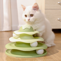 猫玩具猫转盘球四层轨道自动逗猫神器小猫幼猫逗猫棒自嗨猫咪用品