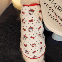 波点凯蒂猫宠物猫咪衣服秋冬季加绒保暖无袖背心防脱不掉毛防寒厚