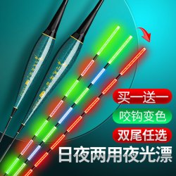 2024咬钩变色夜光漂新品高亮电子浮漂日夜两用鱼漂高灵敏鲫鲤鱼漂