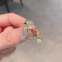 合金胸针 报喜鸟胸针小喜鹊高档女日系可爱西装领针别针胸花配饰