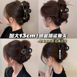 发饰夹子高级感鲨鱼抓夹套装2024新款超洋气夏天网红爆款盘发发卡