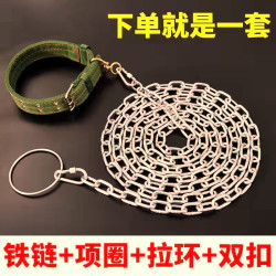 防咬狗狗牵引绳加长防锈拴狗链条狗链子狗项圈铁链狗狗牵引绳項圈