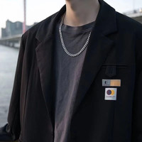 钛钢项链 古巴项链项链男轻奢时尚百搭项链情侣潮流项链男款项链