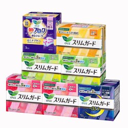 花王 进口日本花王乐而雅零触感护垫卫生巾日用夜用安睡裤姨妈巾组合装