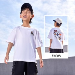 匡威 儿童装男童短袖T恤冰丝2024夏季女童中大童透气半袖夏装