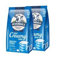 百亿补贴：德运 澳洲Devondale德运奶粉调制乳粉1kg*2袋全脂牛奶粉