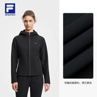 FILA 运动外套26冬季新款女健身保暖收腰显瘦修身连帽瑜伽上衣