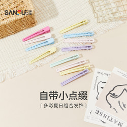 三福 基础色彩组合发饰4只 甜美时尚气质头饰配饰发夹856840