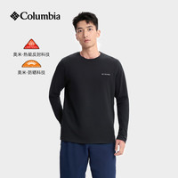 Columbia 长袖T恤男26秋冬户外舒适保暖银点热能打底衫防晒UPF50秋衣XE9365 010 XL
