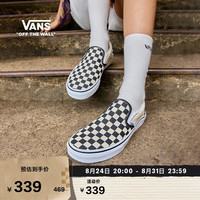 VANS 官方 Slip-On经典一脚蹬鞋帆布鞋 黑白棋盘格 36