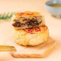 88VIP：功德林 上海功德林散装月饼五仁玫瑰80g手工苏式五仁月饼酥皮下午茶糕点