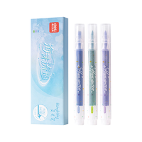 得力 SK418 闪粉荧光笔 海涧珊瑚色 3支/盒