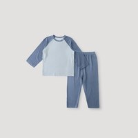 巴厘小猪 桑蚕丝儿童家居服套装 丹宁蓝 73cm