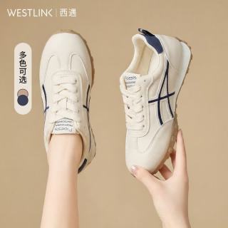西遇 厚底德训鞋 蓝色 38码 女士休闲鞋